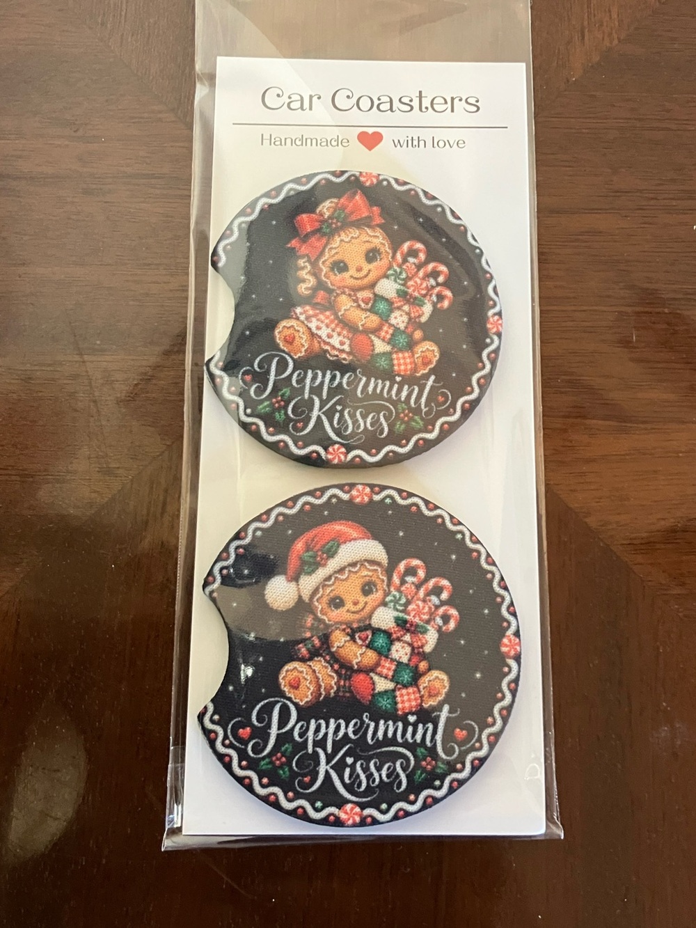 Christmas Gingerbread Car Coaster Set